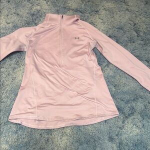 Under Armour Women's Light Pink Half-Zip Sweatshirt